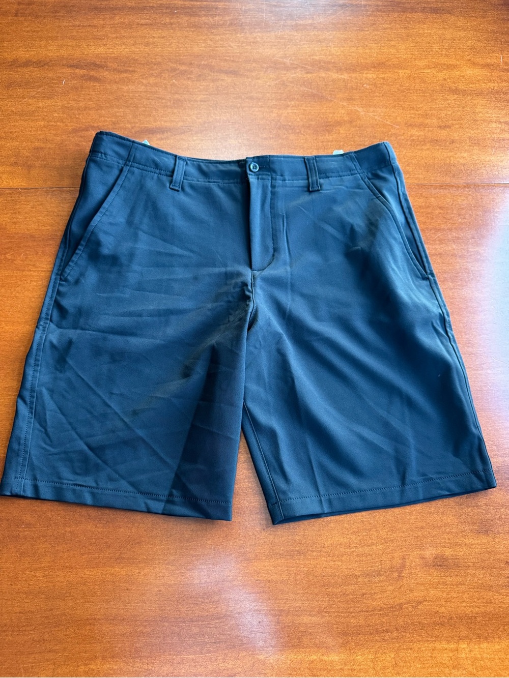 Under Armour Black Flat-Front Performance Shorts